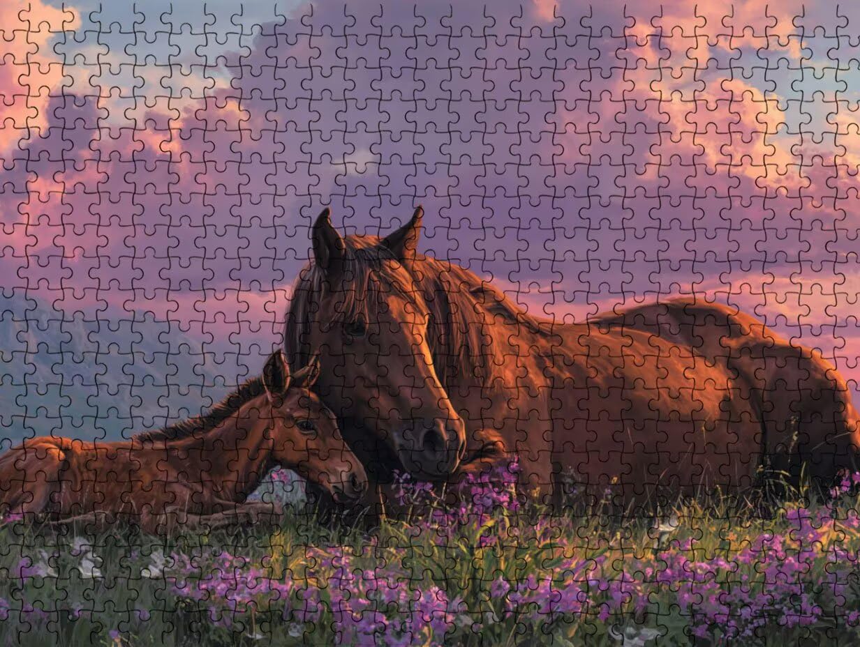 Clásicos Puzzle 3000 para Adultos, Pastizales De Caballos LDYQS7-382