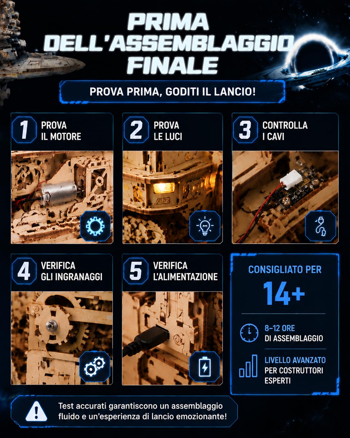 ROKR Puzzle 3D in Legno Navetta Spaziale Kit di Modellismo per Adulti Idea Regalo per Uomin Space Shuttle LKA02