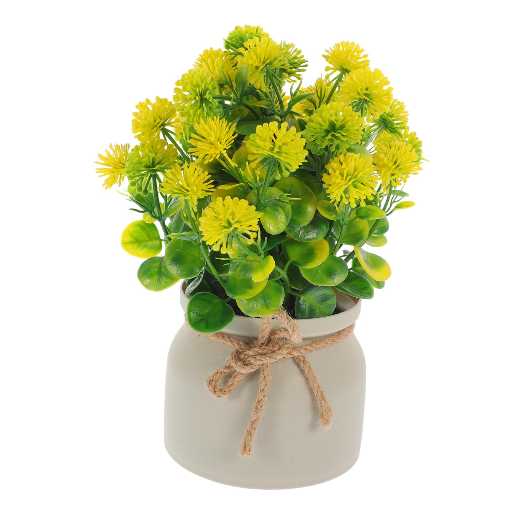 ABOOFAN 3st Löwenzahn Kleiner Bonsai Anlage Lebensechter Kleiner Bonsai Simulation Topfblume Kunstblumen Im Topf Gefälschte s Kleine -verzierung Kunststoff Büro Pflanze Zubehör