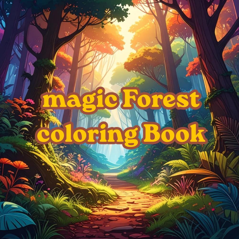 Magic Forest coloring Book: coloring Book for every age with 50 Templates