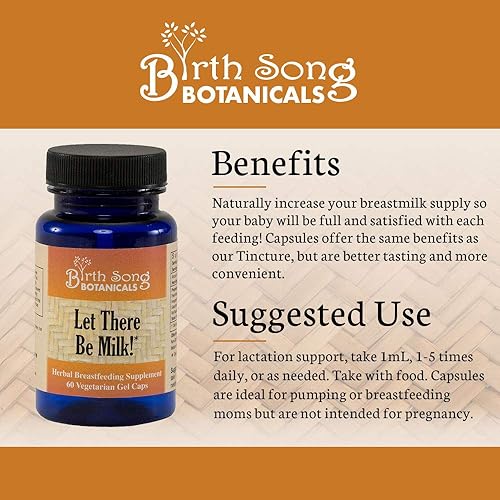 Miniatura 3 de Let There Be Milk! Cápsulas líquidas vegetarianas – Fenogreco, ruda de cabra, cardo bendito para aumentar el suministro de leche – Suplemento de