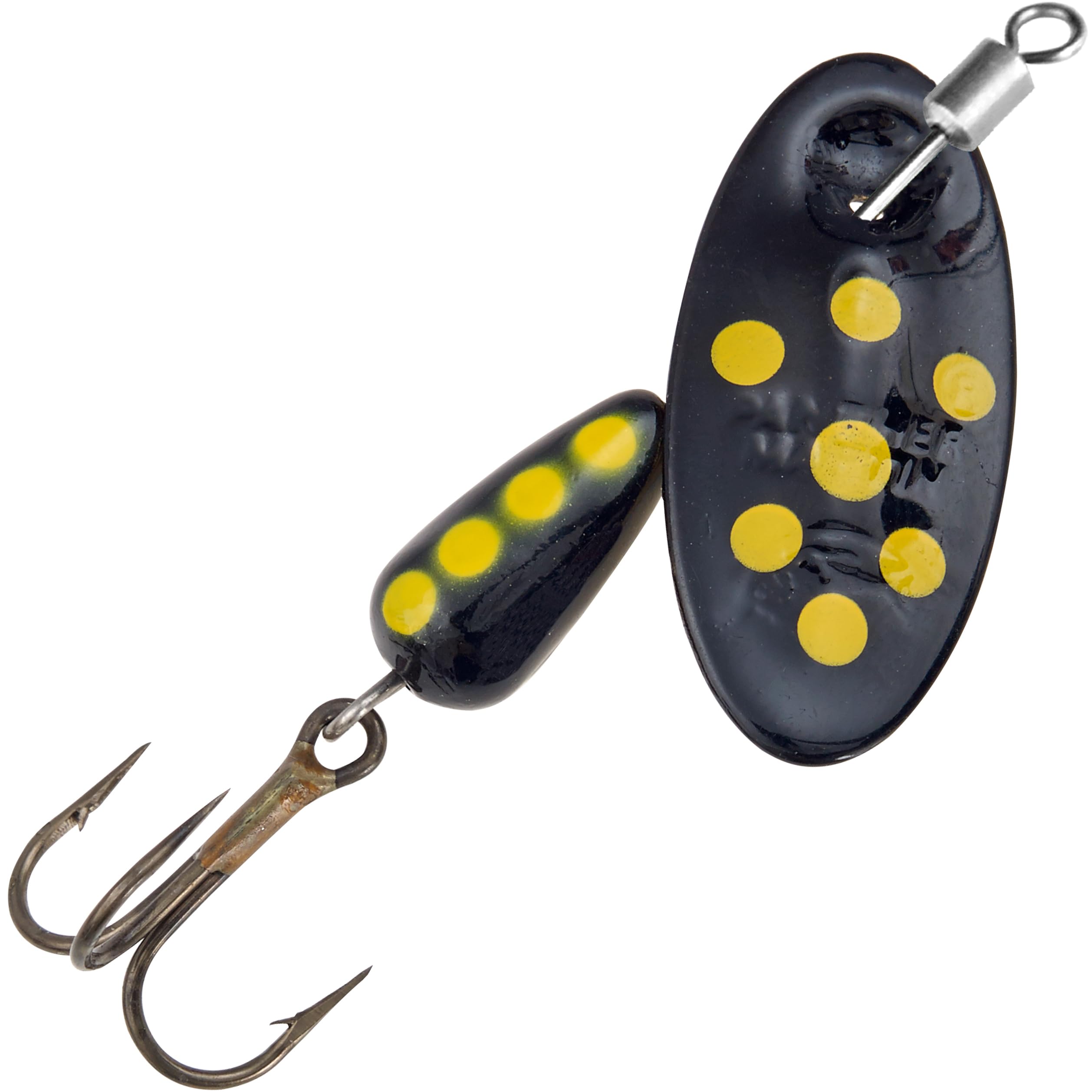 Panther Martin PMISSP_6_B Inline Swivel Spotted Spinners Fishing Lure - Black - 6 (1/4 oz)