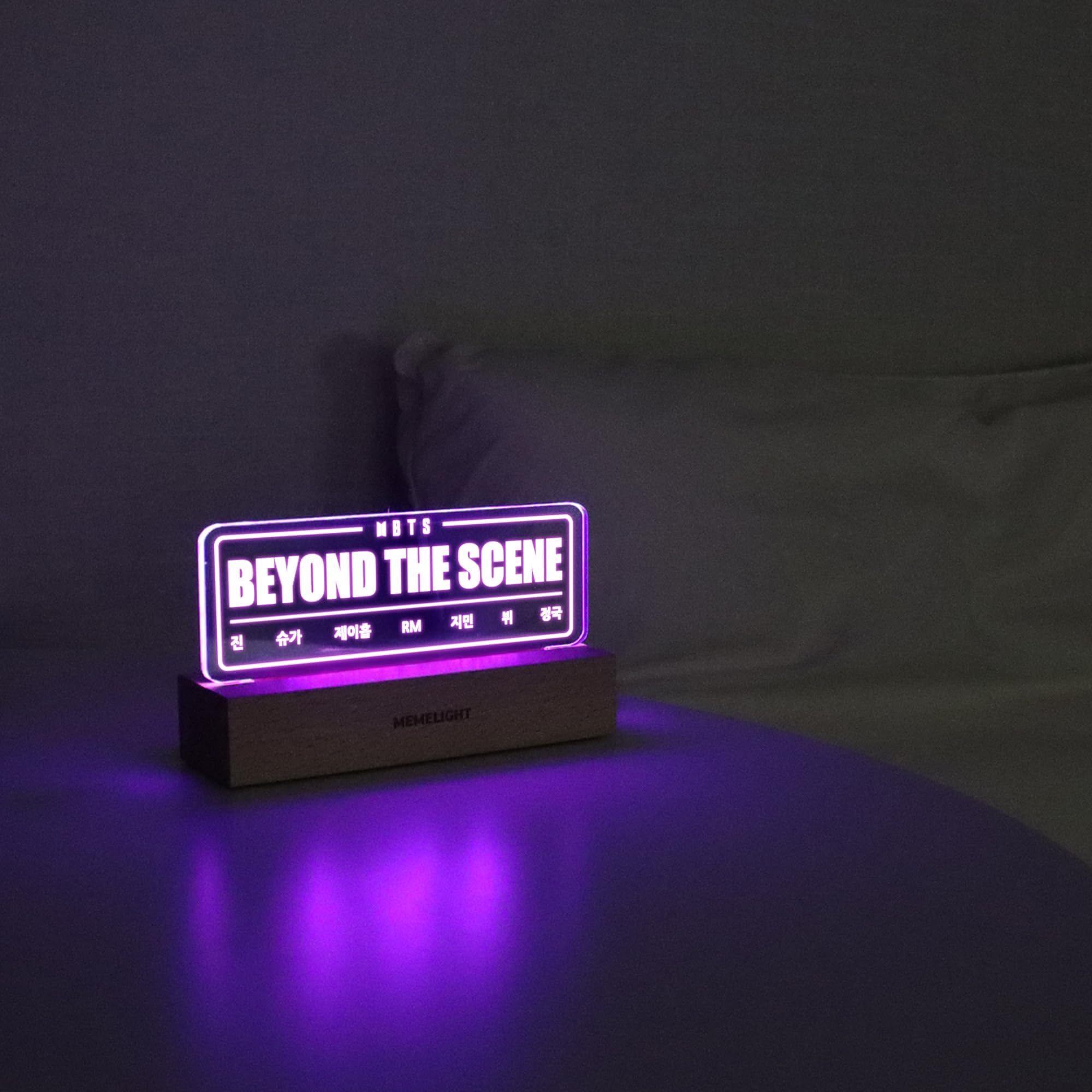 BTS Night Light, Beyond The Scene Lamp, Kpop Merchandise, Korean Idol Lamp for Army, 7RGB Color, Dimmer, 8.3 x 4.2 x 1.7
