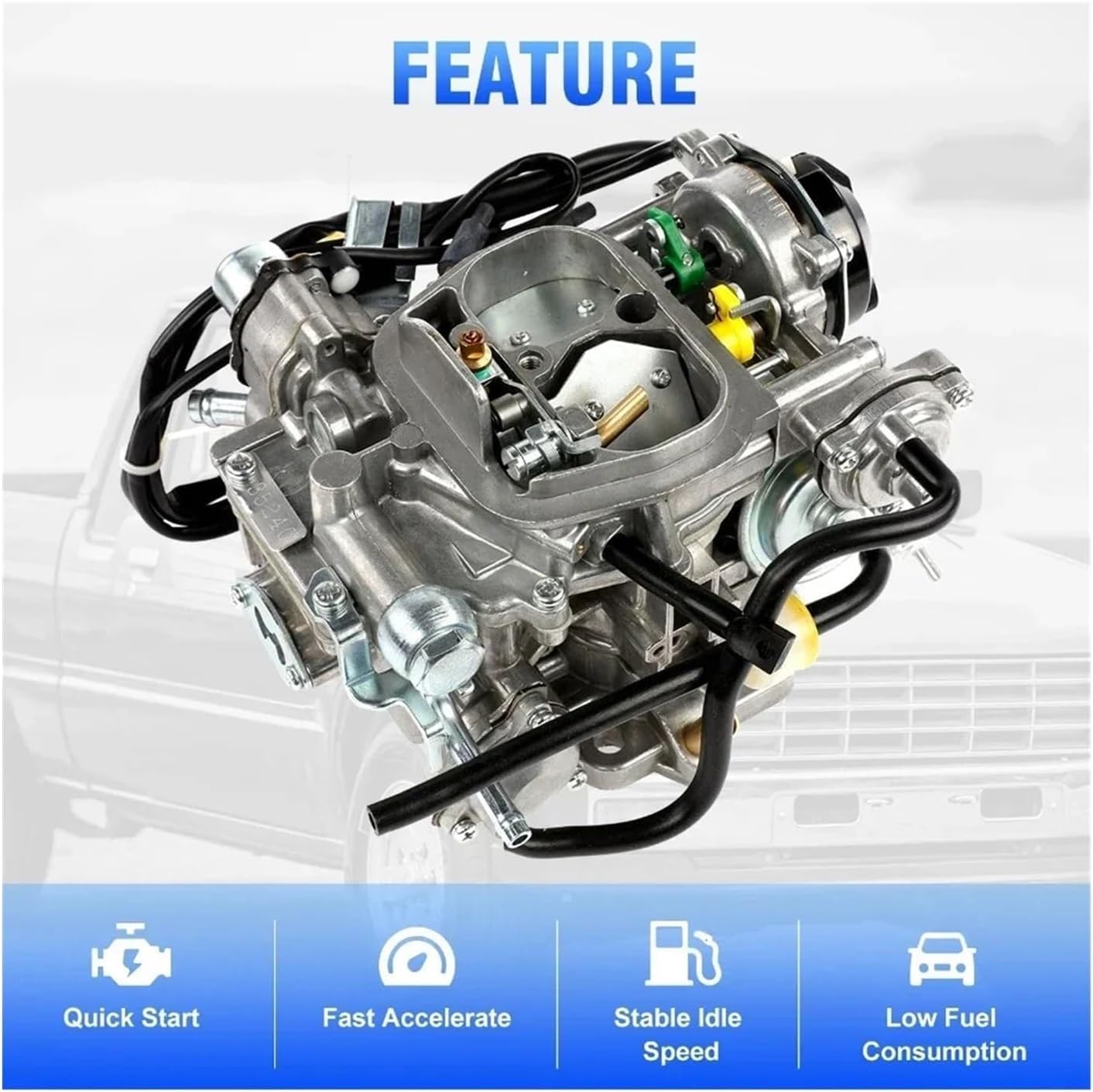 Automatic Choke Car Carburetor Heavy Duty Zinc Alloy Compatible for 2 Barrel 22R Engine 1981-1987 TOY-505 335290 2366cc C4036
