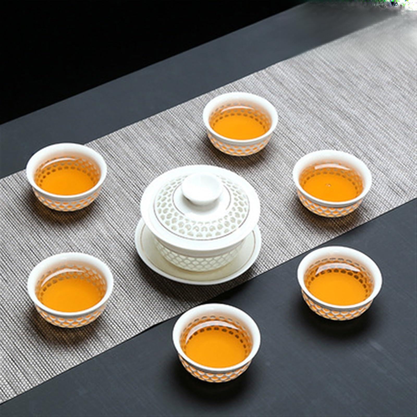 11 szt. pusty zestaw do herbaty Kung Fu, niebiesko-białe porcelanowe naczynia do picia, szkło ceramiczne, czajniczek, sitko Gaiwan, kubek na targi, podróżny zestaw do herbaty dla miłośników herbaty