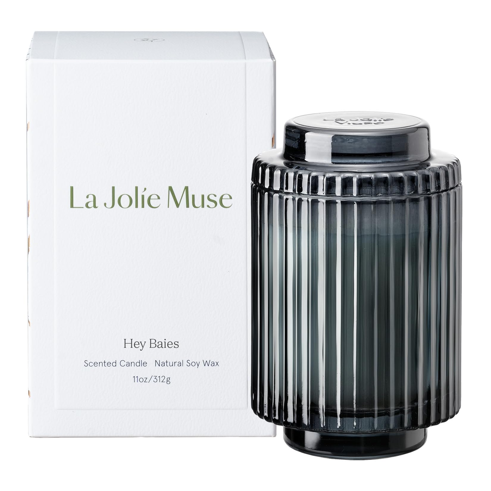 LA JOLIE MUSE Hey Baies - Vela perfumada, velas de soja natural para el hogar, velas de regalo para mujeres y hombres, vela en tarro de lujo de larga duración, 11 onzas