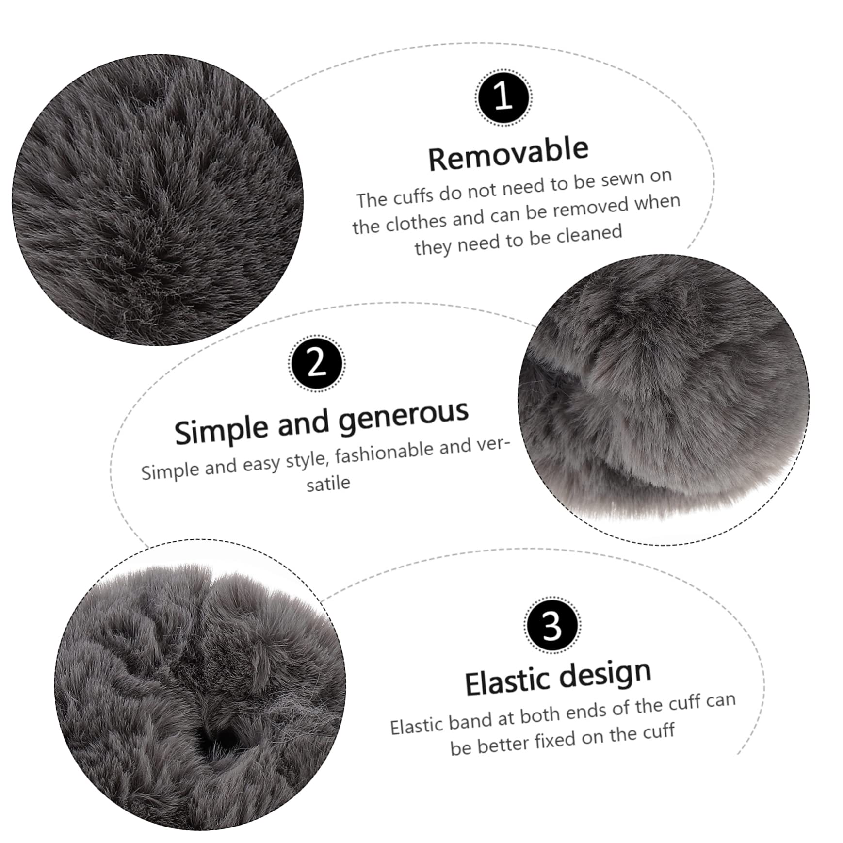 NOLITOY 1 Pair Furry Wrist for Women Elegant Winter Wrist Warmers Stylish Faux Fur Arm Accessories for Cold Weather Activities for Cosplay Parties and Festive Occasions