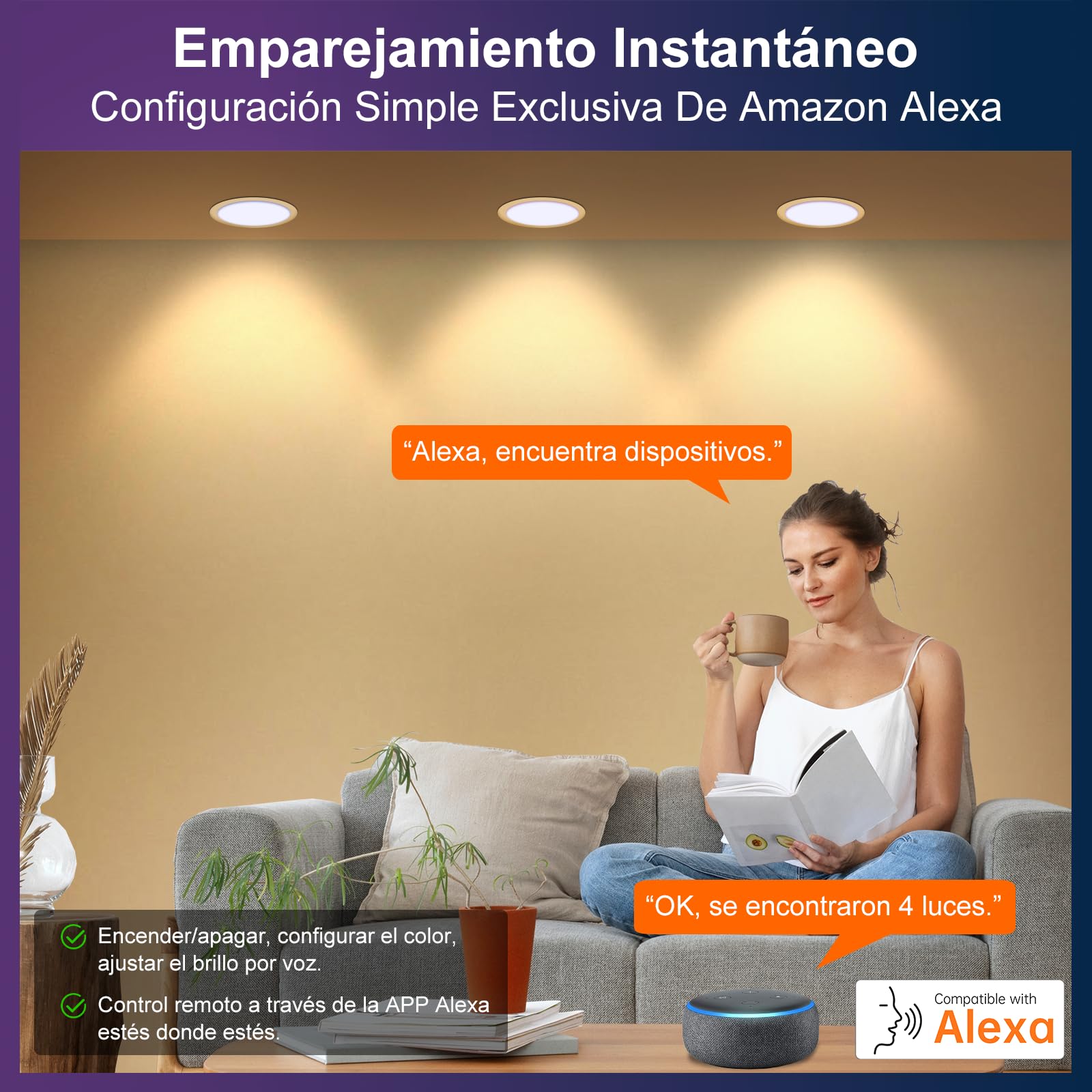 Downlight LED Techo Empotrable RGB & Blanco Frío a Cálido 2700K-6000K