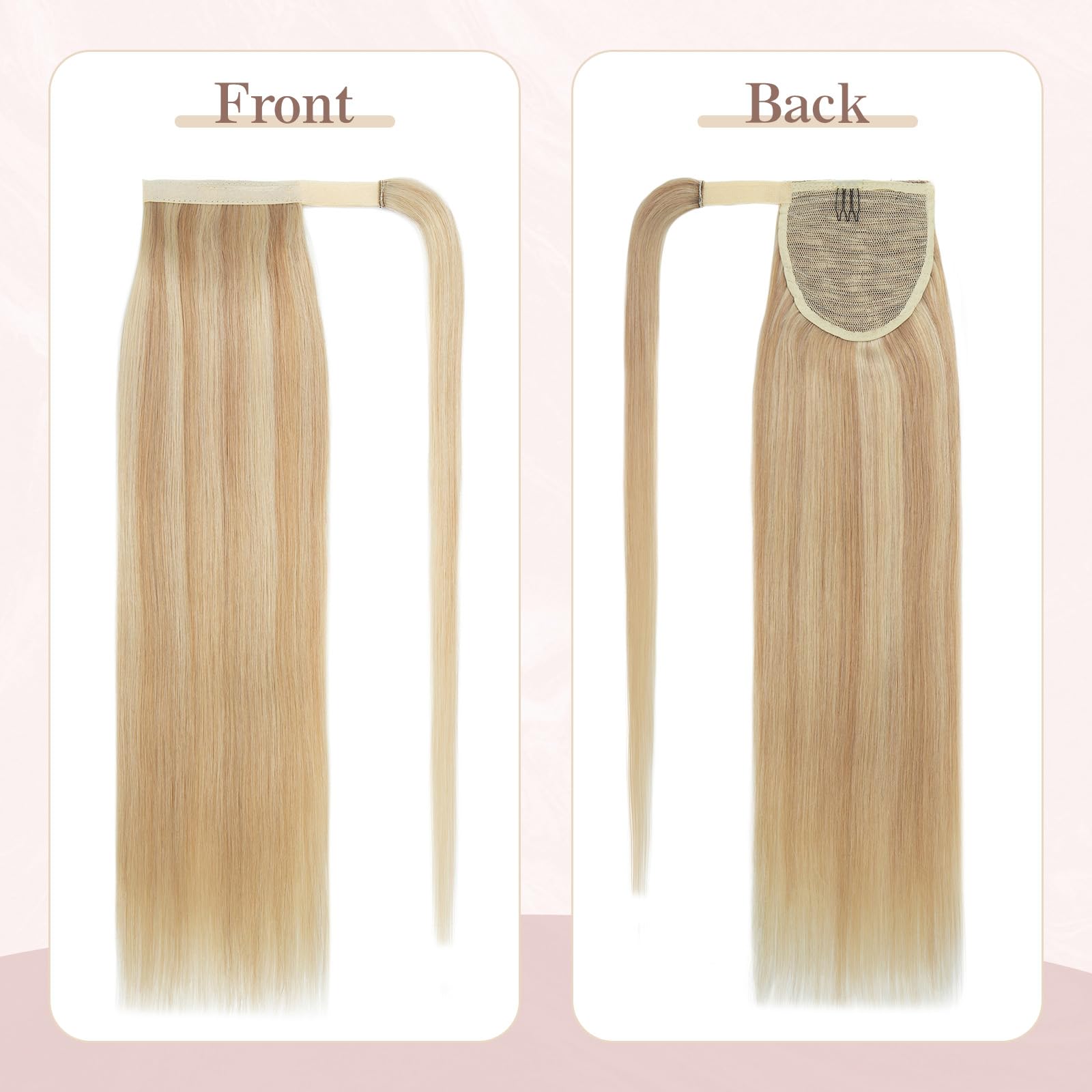 SEGOHAIR Wrap Around Ponytail Human Hair Clip in Ponytail Hair Extensions - Image 2
