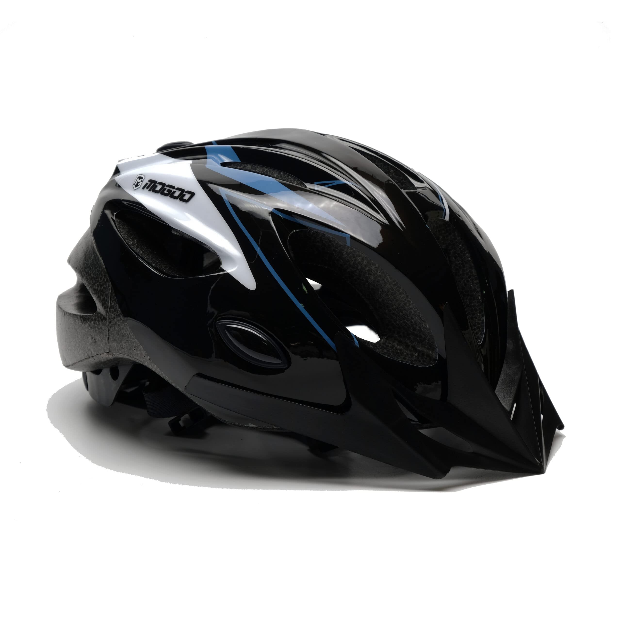 MOGOO Bicycle Helmet for Adults – Protective Aerodynamic Design for Mountain Biking, Road Cycling – with Removable Sun Visor – Adjustable – Hard Shell with Soft Padding –Safe Cycling for Men & Women