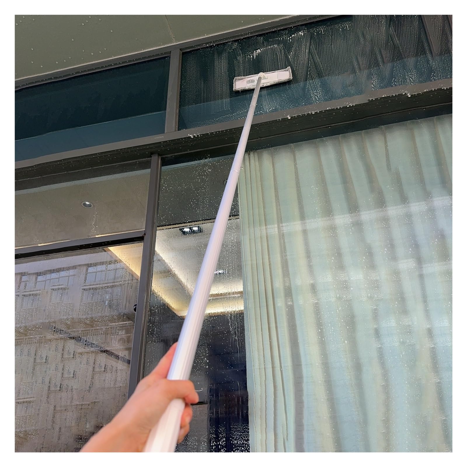 Limpiacristales Limpiador de Ventanas Pértiga comercial para limpieza de cristales 3 4 5 6 7 M, Herramienta Limpiacristales Profesional con Mango Largo, Kit de Lavado Empalmado para Ventana Exterior(5
