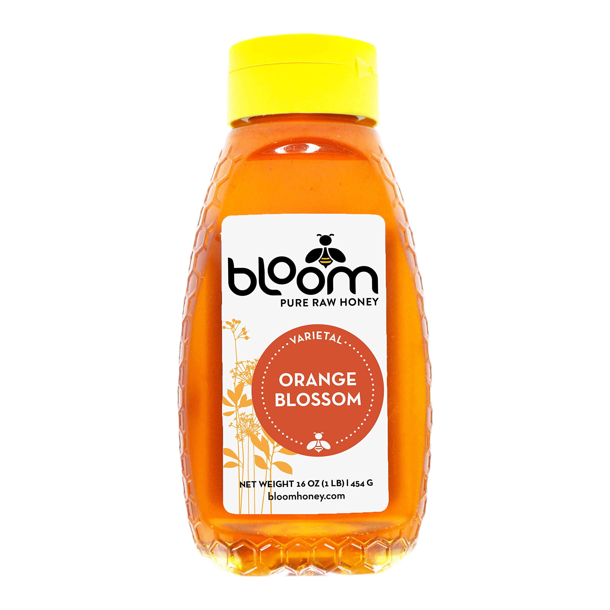 Bloom Honey 100% Pure Honey Raw Unfiltered and Unpasteurized Raw Honey - Orange Blossom 16oz