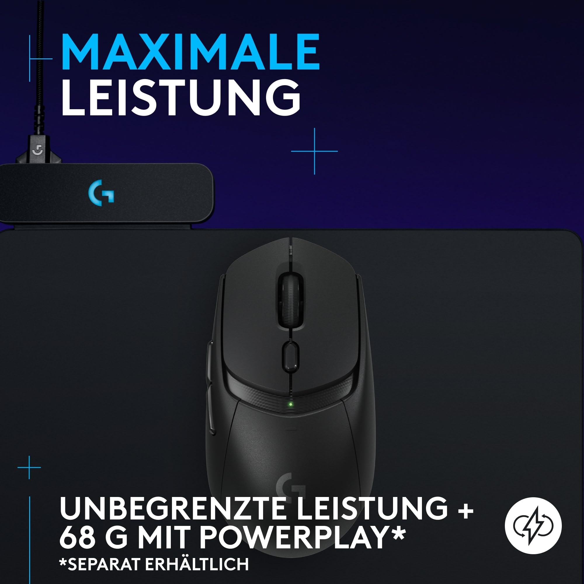 Logitech G G309 LIGHTSPEED kabellose Gaming-Maus | Leicht, LIGHTFORCE-Hybridschalter, HERO 25K-Sensor, >300h Akku (AA), 6 programmierbare Tasten, PC/Mac - Schwarz