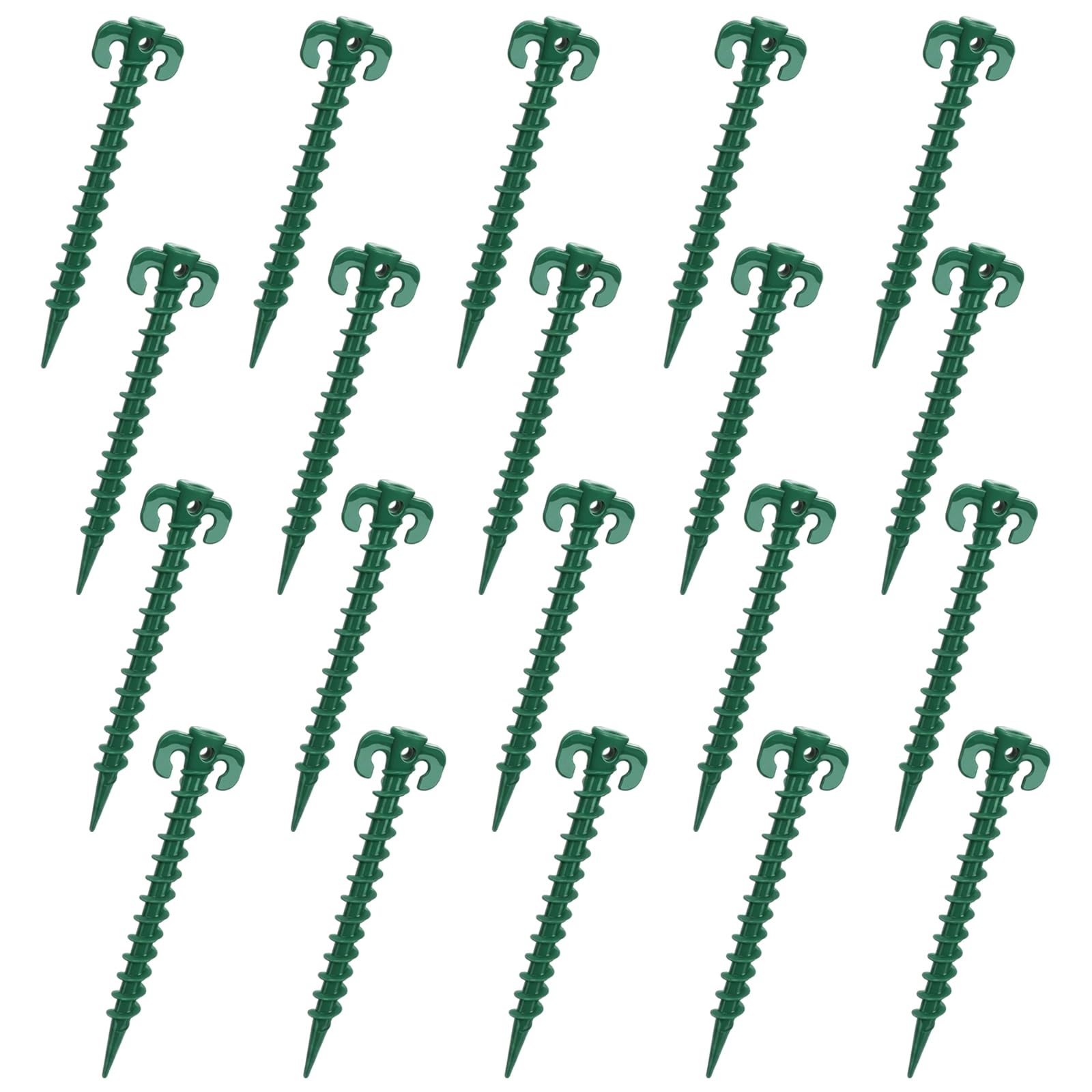 20 Pcs Tent Pegs, Ground Pegs, Camping Pegs, Heavy Duty with Screw in Design, for Tent Setup and Awning Anchoring, for Camping Awning Garden Hiking Beach Outdoor