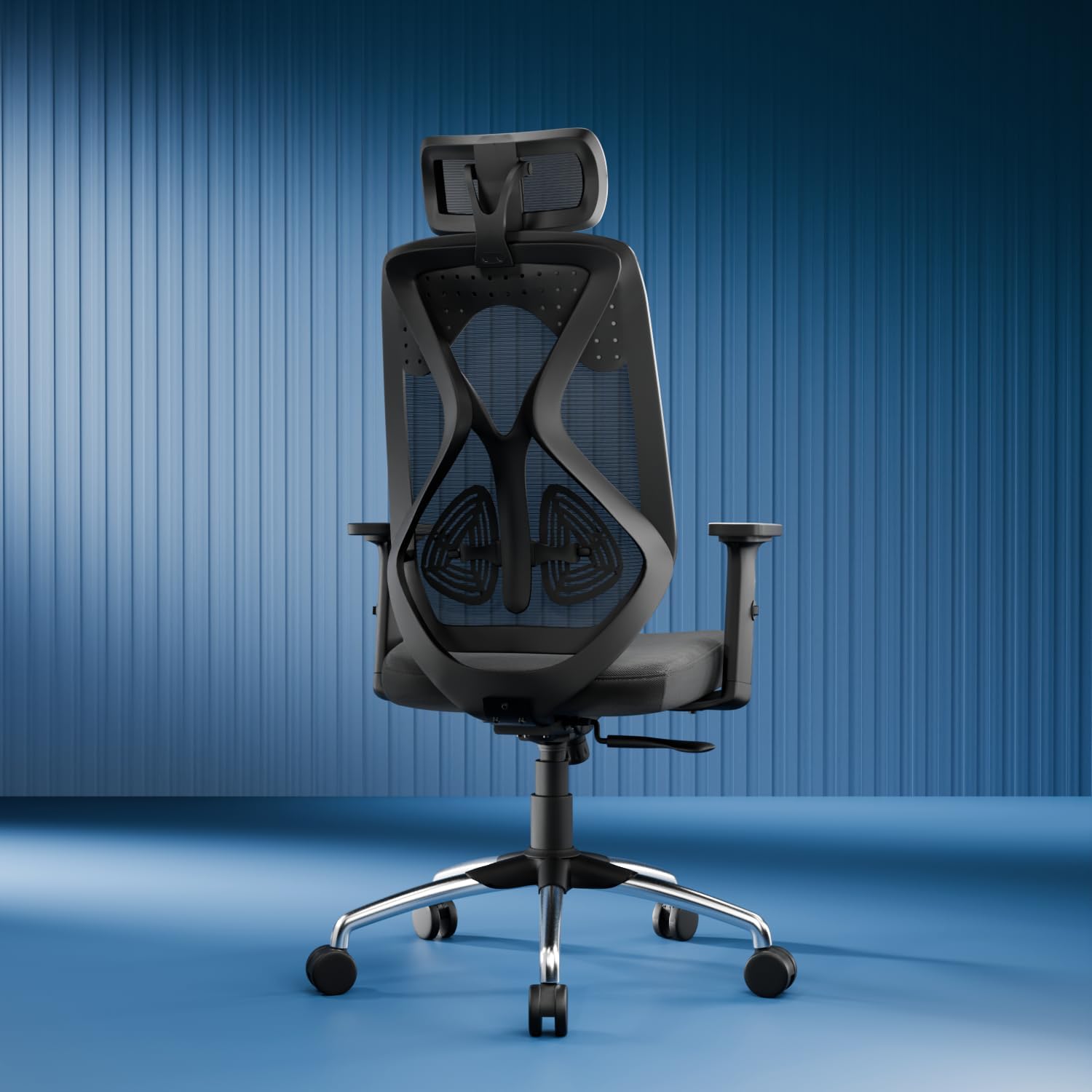 Transform Prime Ergonomic Mesh Office Chair, High Back, Lumbar Support, 2D Armrests, Synchro Tilt-Lock Recline, Heavy-Duty Metal Base, WFH/Study/Gaming (Black)