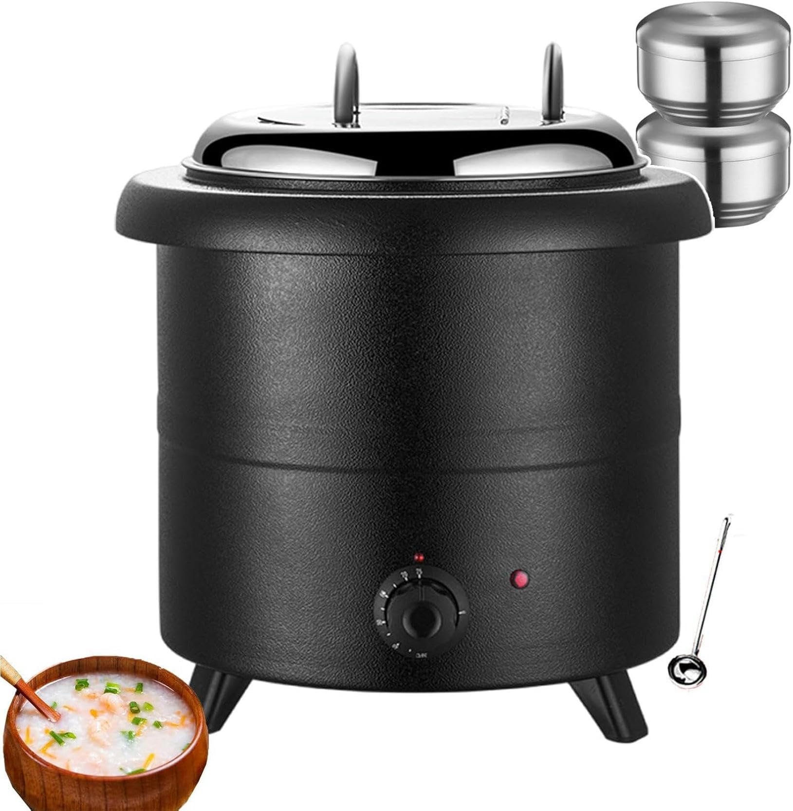 Scaldavivande Elettrico da Banco,Scaldavivande Elettrico da Buffet,400 W | Pentola Scaldavivande con Controllo della Temperatura da 35 A 80 ℃ | Riscaldatore da Buffet P,Black