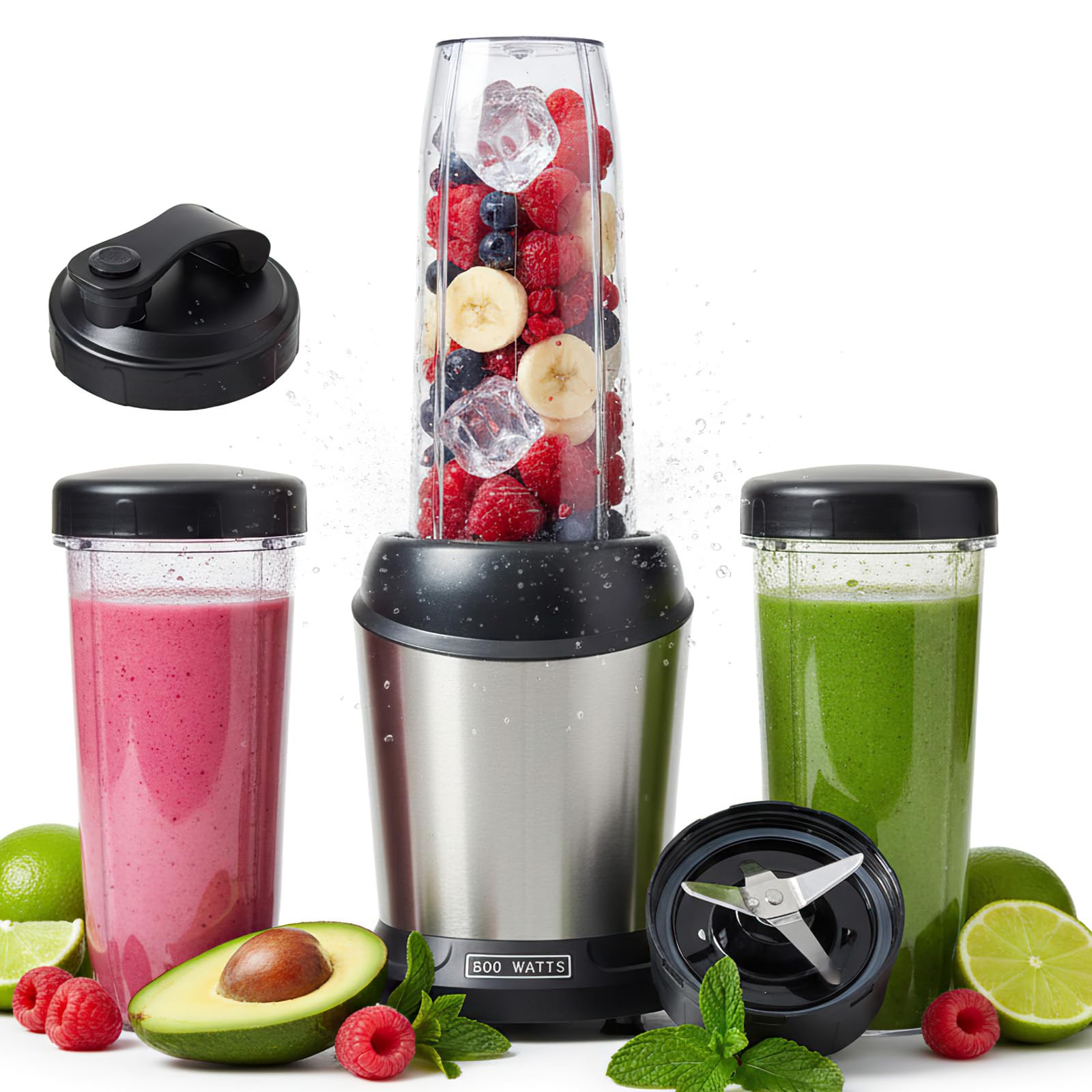 OLIXIS Smoothie Blender Personal Blenders for Kitchen with 17 24 34 oz BPA-Free Portable Cups Mini Smoothie Maker