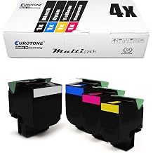 Lexmark CS317DN CS417DN CS517DE CX317DN CX417DE CX517DE CS 317 417 517 DN DE i in sette 4x M ller Printware XXL Toner kartu lar  71B0010 71B0020 71B0030 71B0040 yerini