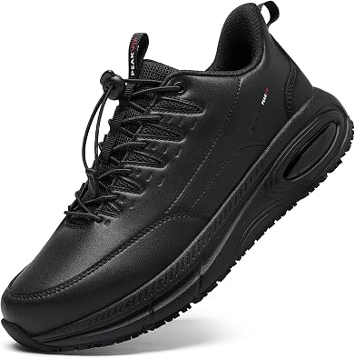 Mens Wide Non Slip Work Shoes Waterproof and Oil Resistant Comfortable Sneakers for Kitchen Food Service Restaurant Footwear