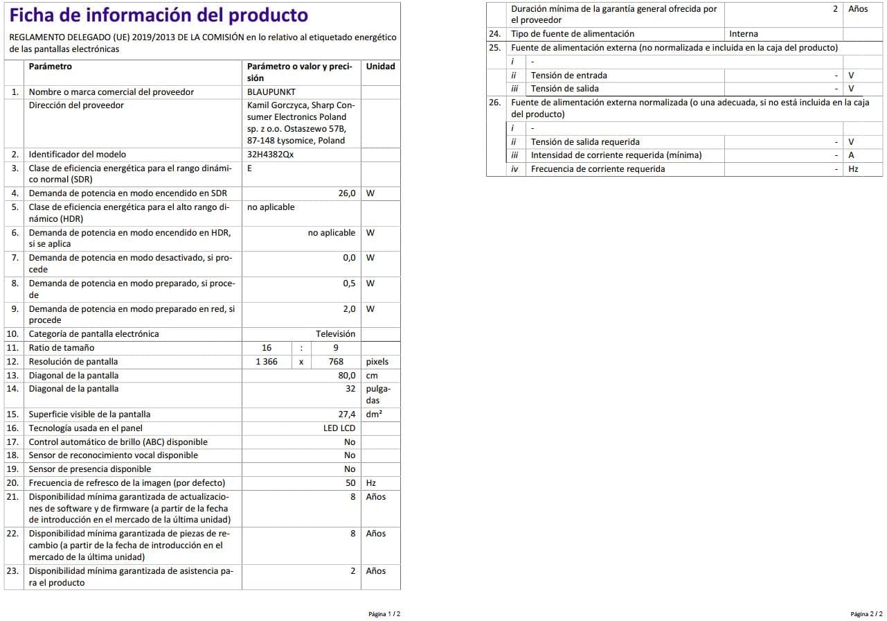 Blaupunkt BA32H4382QEB Android TV™ Smart HD 32 con DVB-T/T2/C/S/S2, 10-bit HEVC (H.265) e Chromecast integrato Blaupunkt BA32H4382QEB Android TV™ Smart HD 32 con DVB-T/T2/C/S/S2, 10-bit HEVC (H.265) e Chromecast integrato