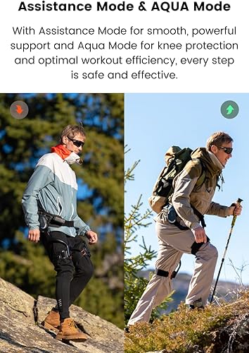 Miniatura 3 de X1 Carbon Exoskeleton, AI-Powered Leg Assistance, 1.2HP Motor, 20km Base Range, 3s Battery Swap, for Hiking, Climbing, Running, Size L (Waistline