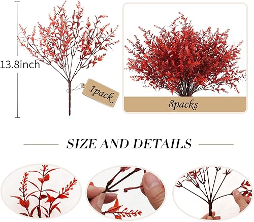 Miniatura 23 de Plantas artificiales para exteriores, resistentes a los rayos ultravioleta, vegetación artificial, 12 ramos de flores de lavanda para macetas