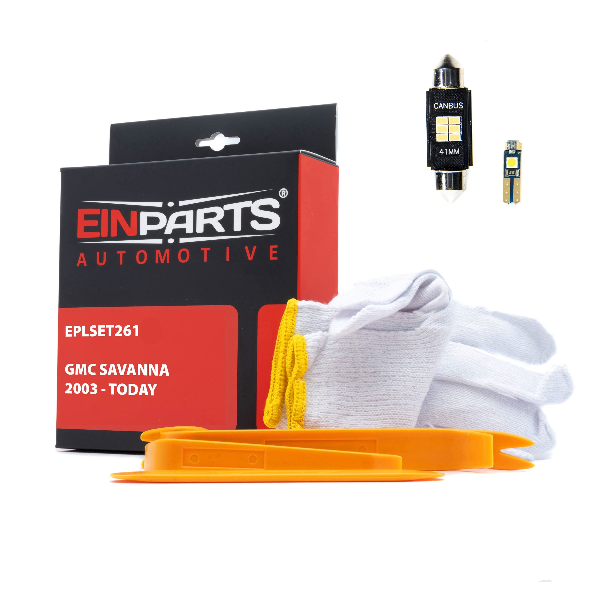 EinParts Juego de Bombillas LED para Coche, Sin errores Can-Bus, para interior de coche especifico para Gmc Savanna 2003-2022, 10 piezas