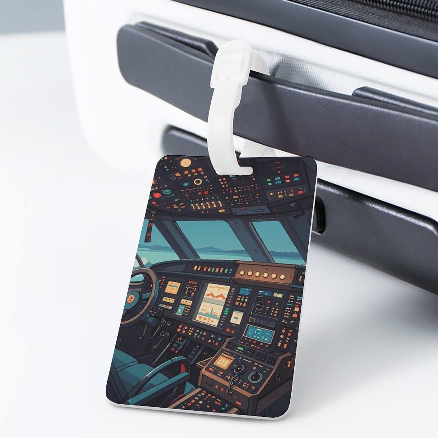 Airplane Luggage Tag with Name ID Card for Suitcase image 3