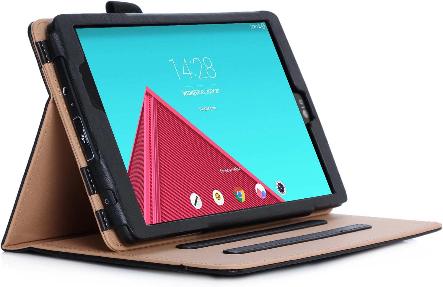 ProCase Verizon LG G Pad X8.3 Case (Verizon 4G LTE LG GPad VK815) - Standing Cover Folio Case for for LG G Pad X8.3 (LG-VK815), with Multiple Viewing Angles, Document Card Pocket (Black)