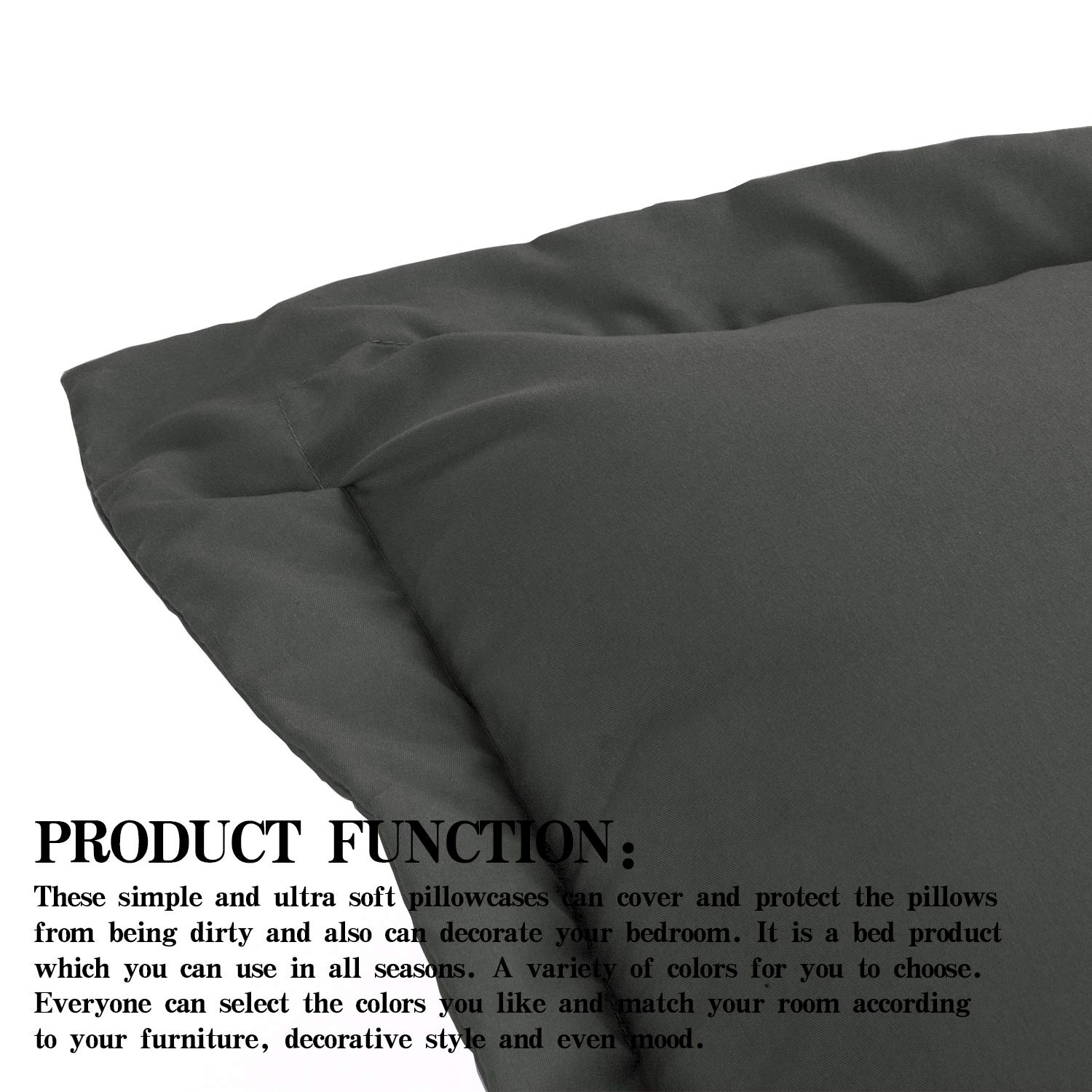 sham ライトグレーXS Amazon.com: NTBAY Standard Pillow Shams - 2 Pack Brushed