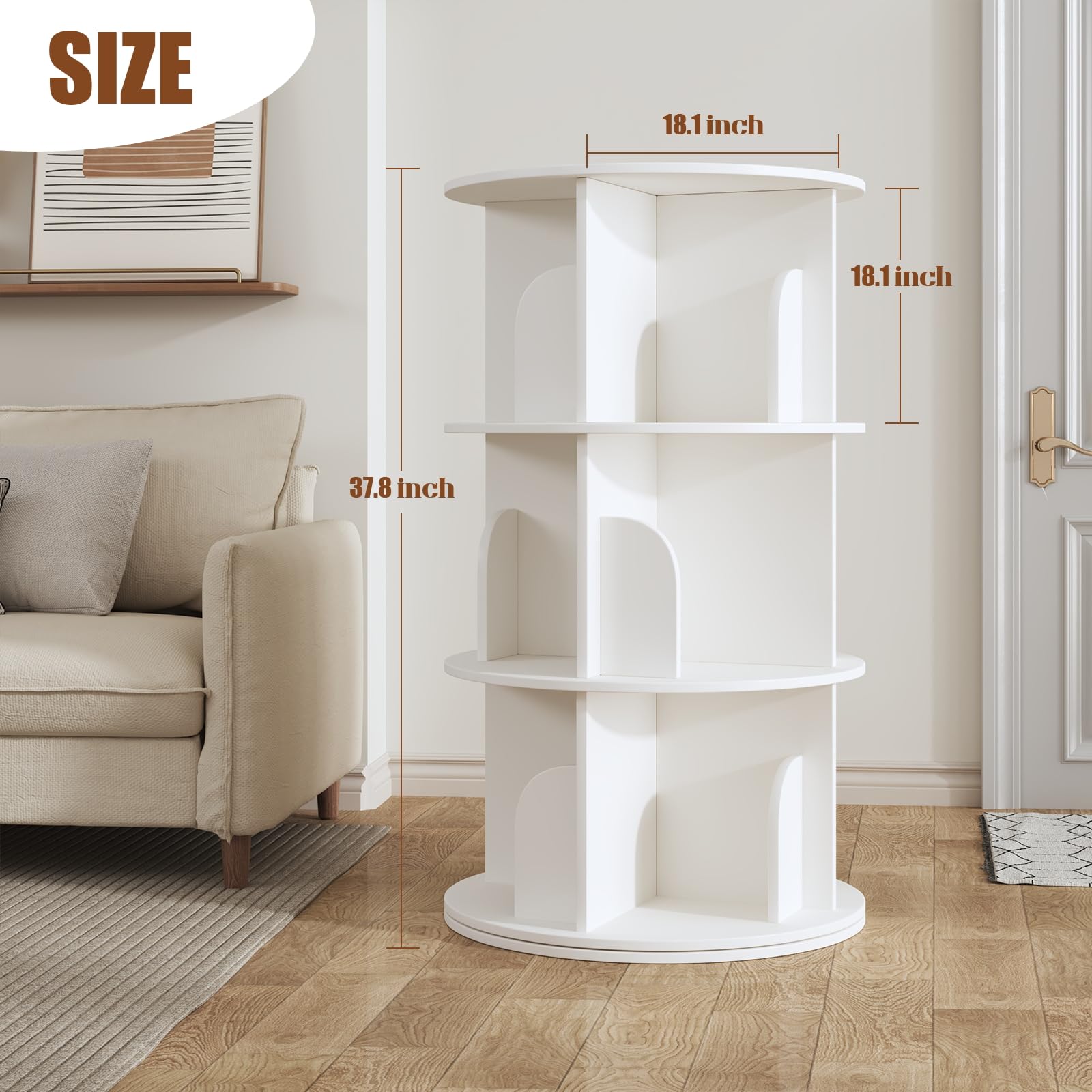 Think Out Loud☆Shelf Life Amazon.com: DAOTENGQL 3 Tier Rotating Bookshelf, 360