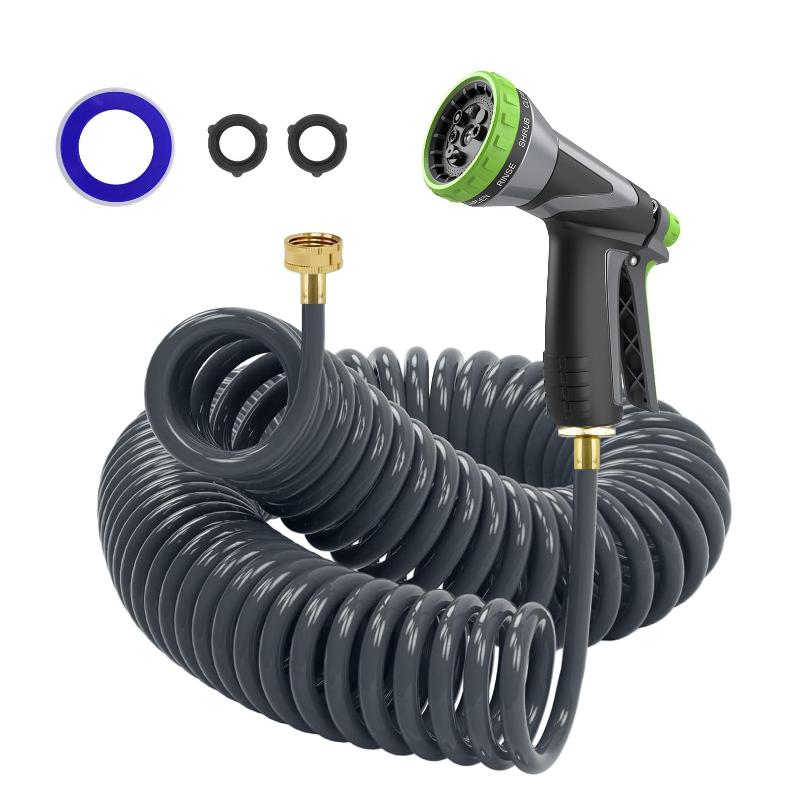 Hozcart 25 FT Coil Garden Hose