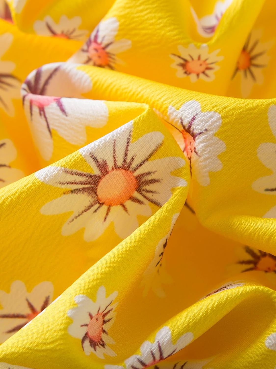 NNJXD Floral Girl Printed Dress Ruffles Sleeve Tie Back Summer Casual Sundress Toddler Kids Clothes - Image 6