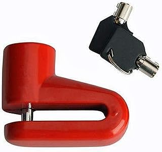 LUPO Motorbike Bicycle Disc Brake Lock Heavy Duty Anti Theft Security + 2 Keys, RED