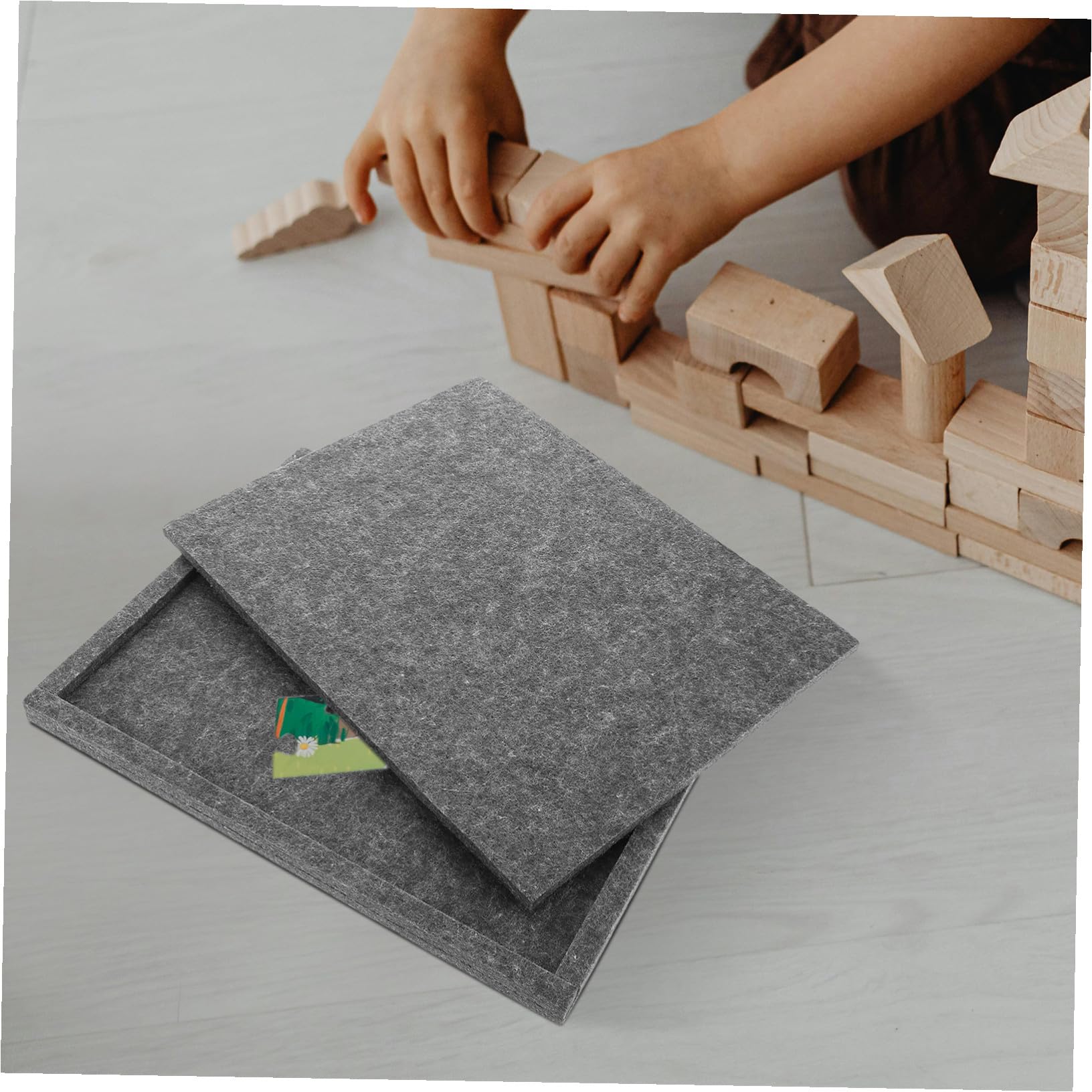 Gatuida Organizzatore Puzzle in Feltro 6 Pezzi Vassoi Impilabili per Smistamento Pezzi Grandi Capacità per Viaggio e Scuola
