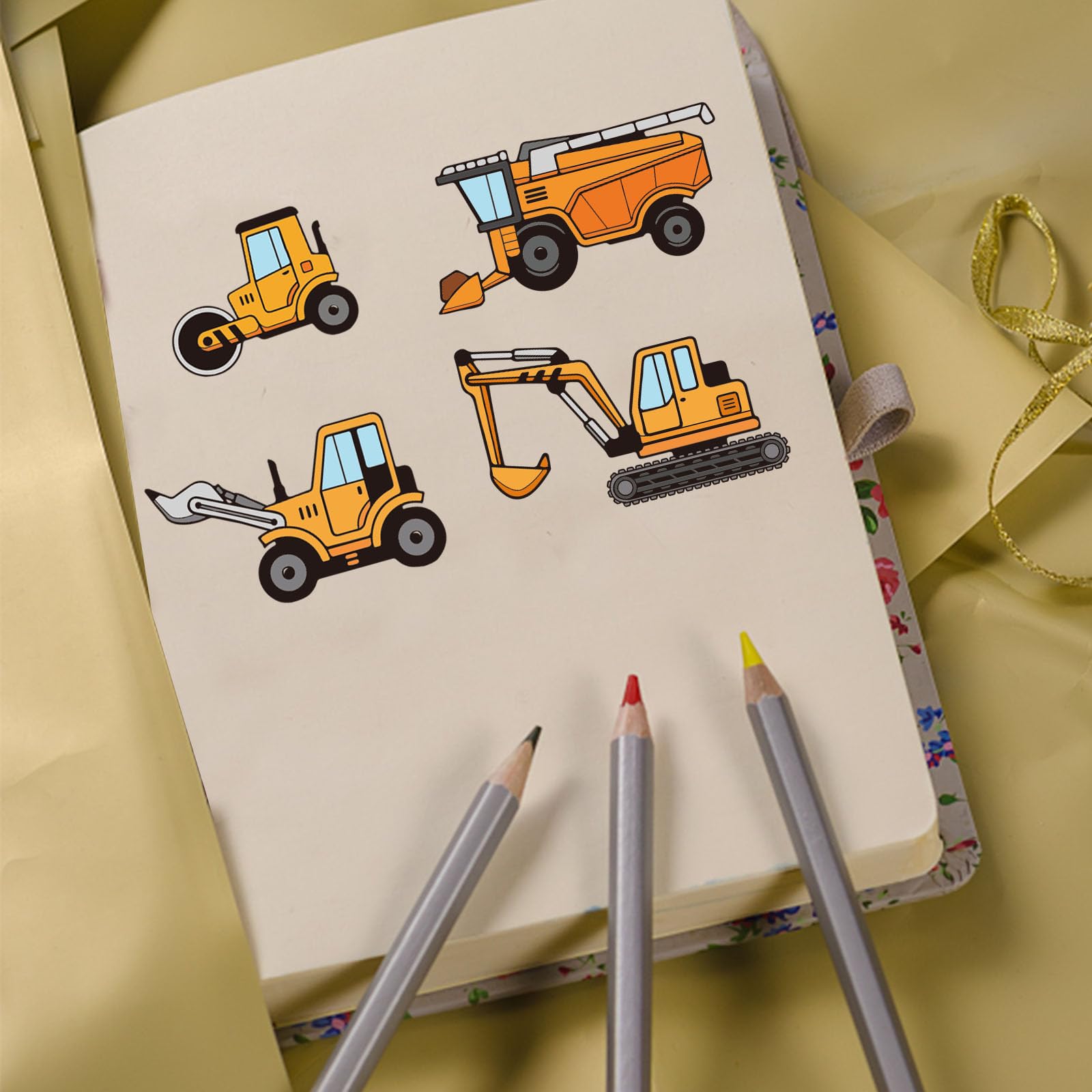 GLOBLELAND Engineering Vehicle Clear Stamps for Card Making Construction Truck and Sign Transparent Silicone Stamps for DIY Scrapbooking Supplies Paper Album Decoration Craft - Image 2