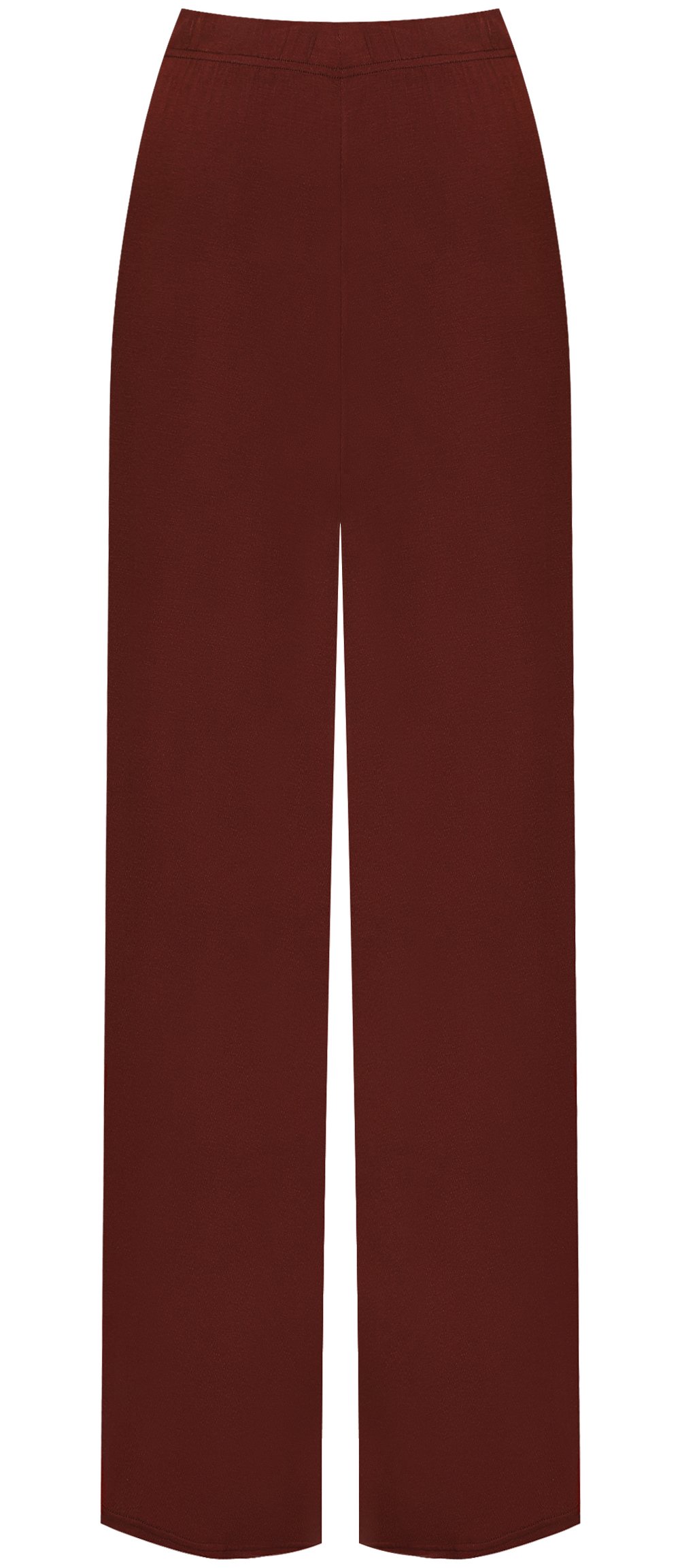 Wearall Women's Wine Plus Size Plain Palazzo Wide Leg Flared Trousers Pants - 24-26