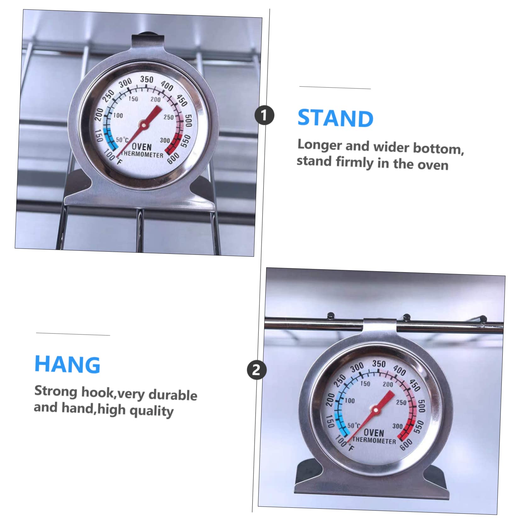 Cabilock Oven Temperature Gauge Precision Digital Thermometer Stainless Steel Thermometer for House Cooking Appliances