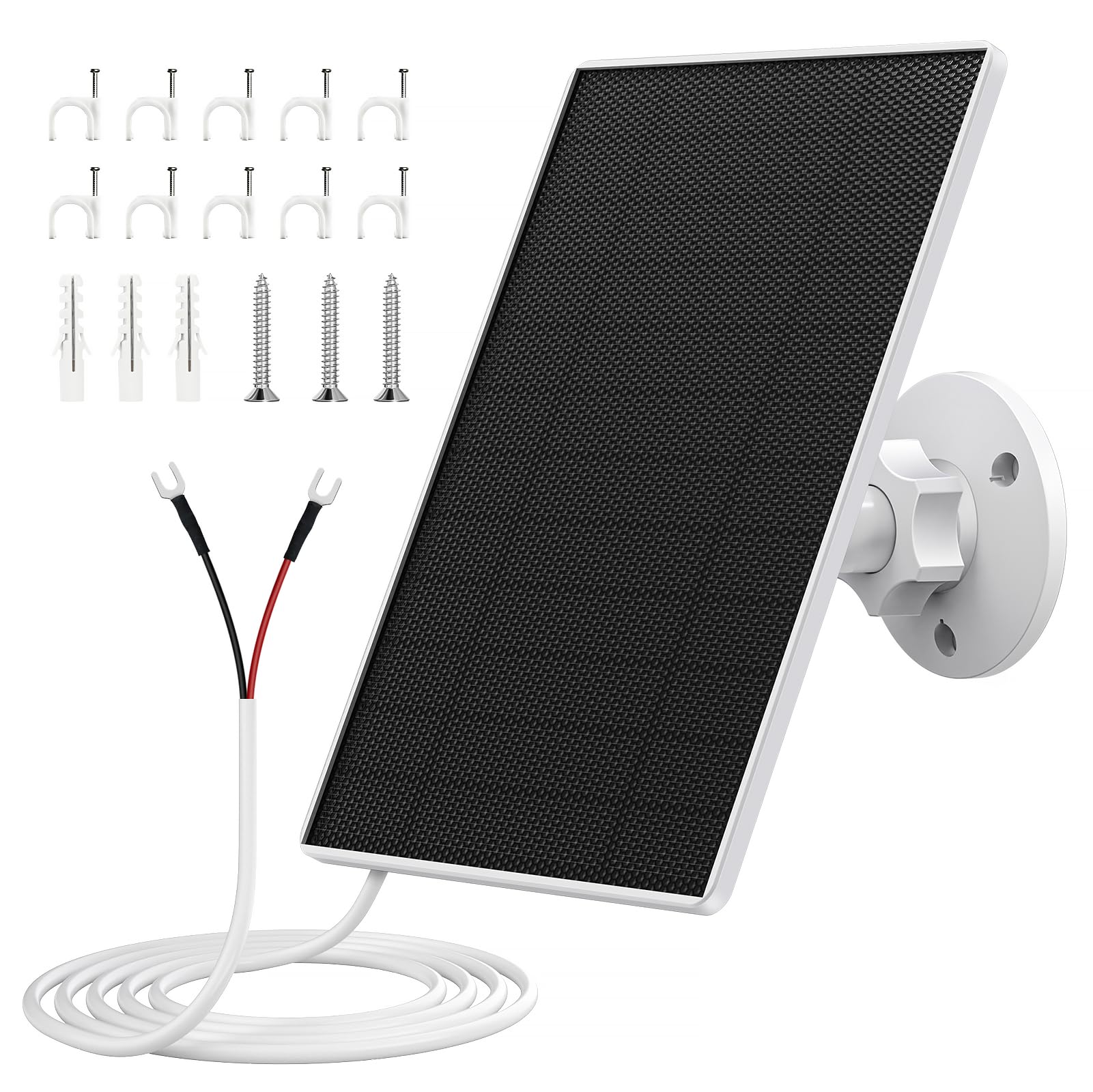 Solar Charger for Ring Doorbell,Upgraded 6W 12v IP65 Waterproof Solar Panel for Ring Doorbell,Solar Panel Charger Compatible with Ring Video Doorbell 2,Video Doorbell 3/3+ &Video Doorbell 4