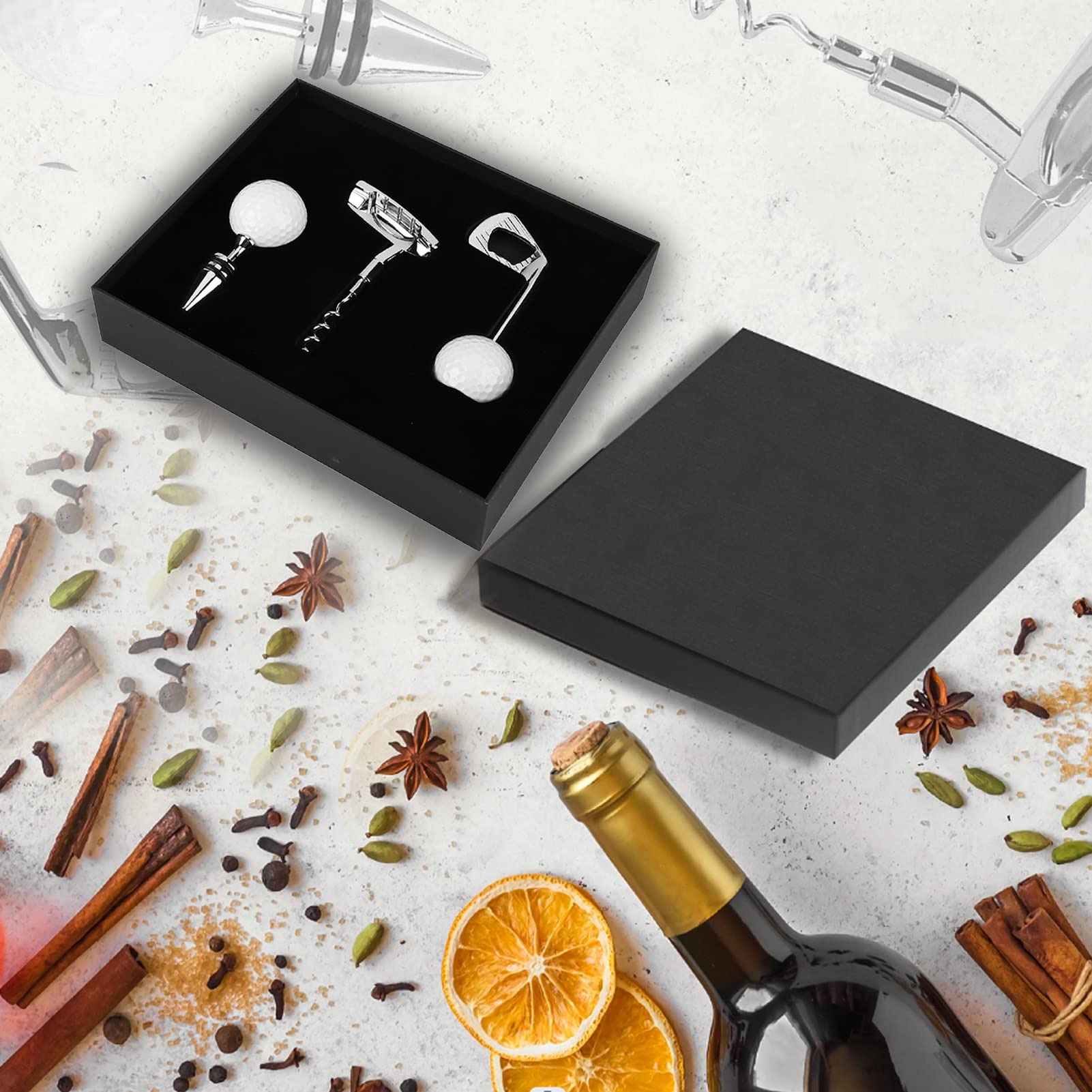 Juego De Abridor De Vino, Abridor De Botellas De Pelota De Golf, Abridor Manual De Botellas De Vino, Kit De Sacacorchos Con Mango De Aleación De Zinc, Para Boda, Cumpleaños, Día, Juego De Regalo De Vi