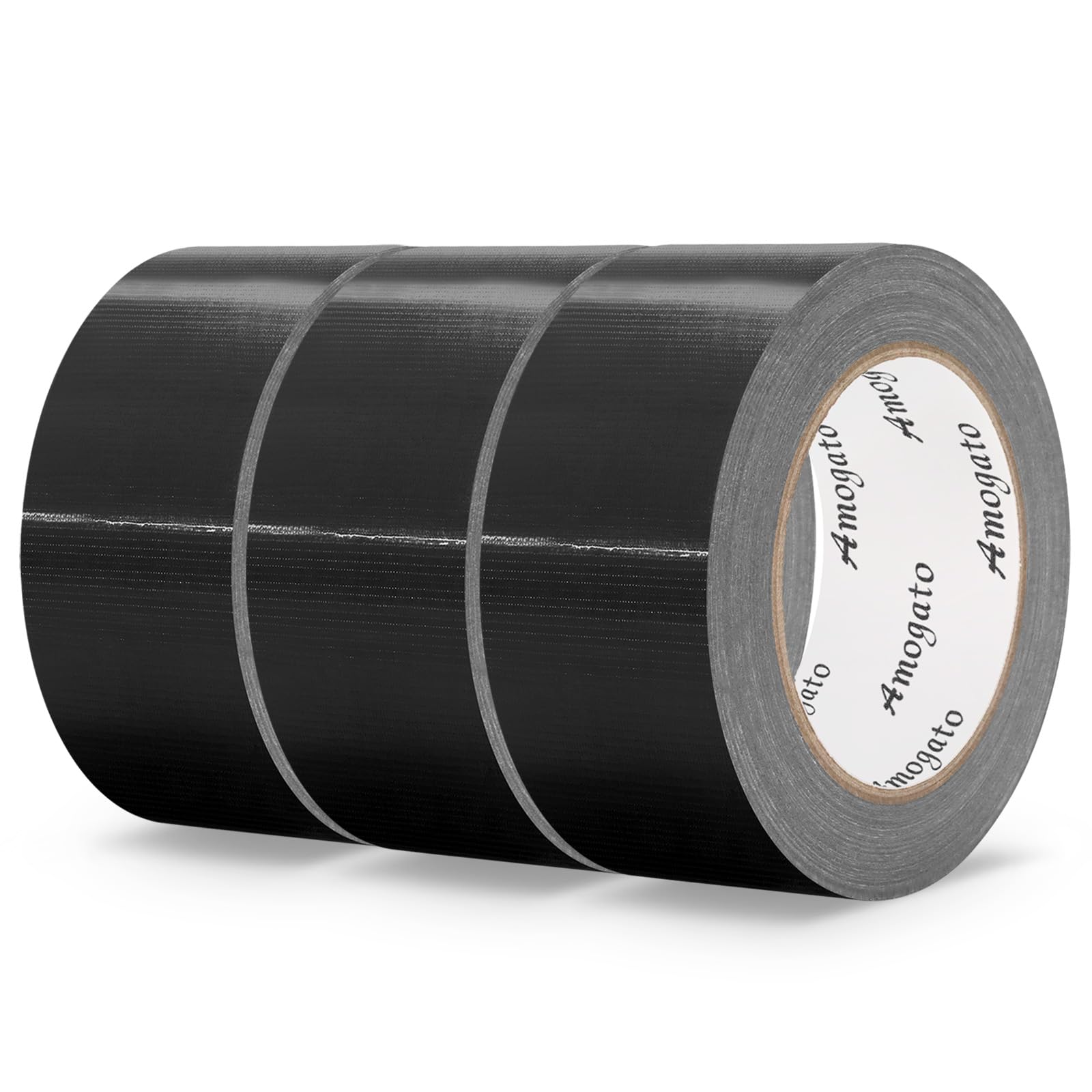 3 rollos de cinta adhesiva negra resistente al agua de grado profesional, diseño de rasgado a mano para autocuración, uso industrial, profesional, 30 yardas x 2 pulgadas