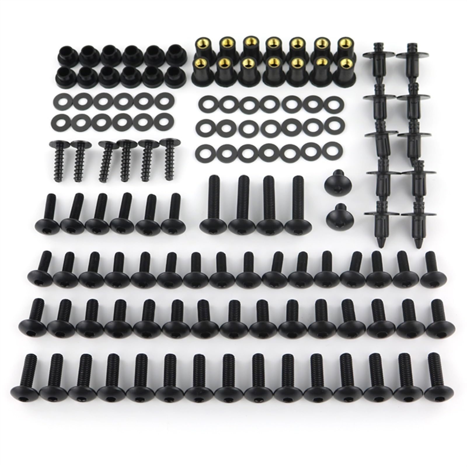 Motorcycle Complete Full Fairing Bolt Kit Clips Screw For Kawasaki For Ninja ZX-6R ZX6R ZZR600 ZX-6RR ZX-9R ZX9R CNC Alloy(Style1)