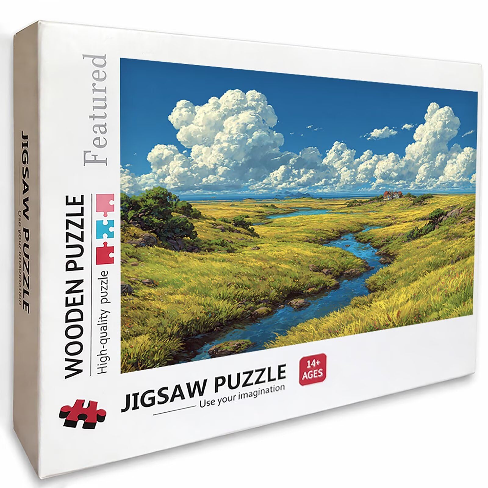 Drewniane puzzle polowe 156 x 105 cm, niebo puzzle 5000 elementów dla dorosłych z pudełkiem, edukacyjna wymagająca gra, prezenty dla nastolatków, napis na plecach łatwe do odróżnienia, dekoracja domu