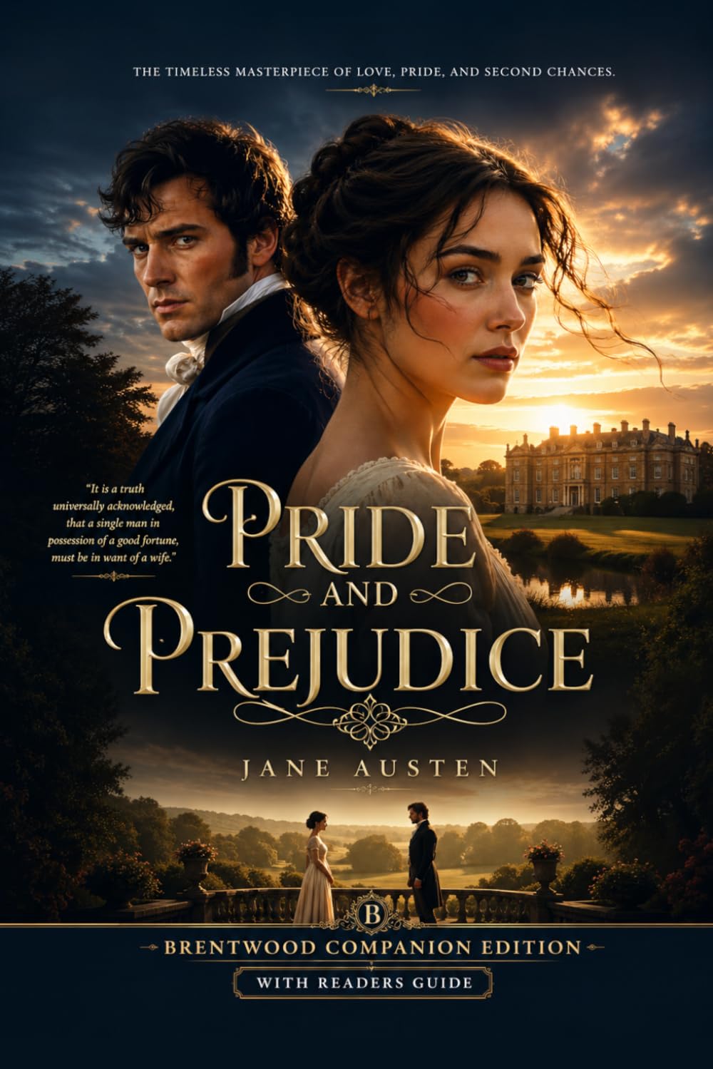 Pride and Prejudice (Annotated): Brentwood Companion Edition: Classic Regency Romance, Historical Fiction - Novel With Reader’s Guide, Characters, Themes, Symbolism, Analysis, Glossary & Commentary