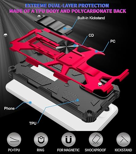 Miniatura 7 de Asuwish Funda de teléfono para Xiaomi Mi 12T con protector de pantalla de vidrio templado y accesorios para celulares, soporte protector de doble