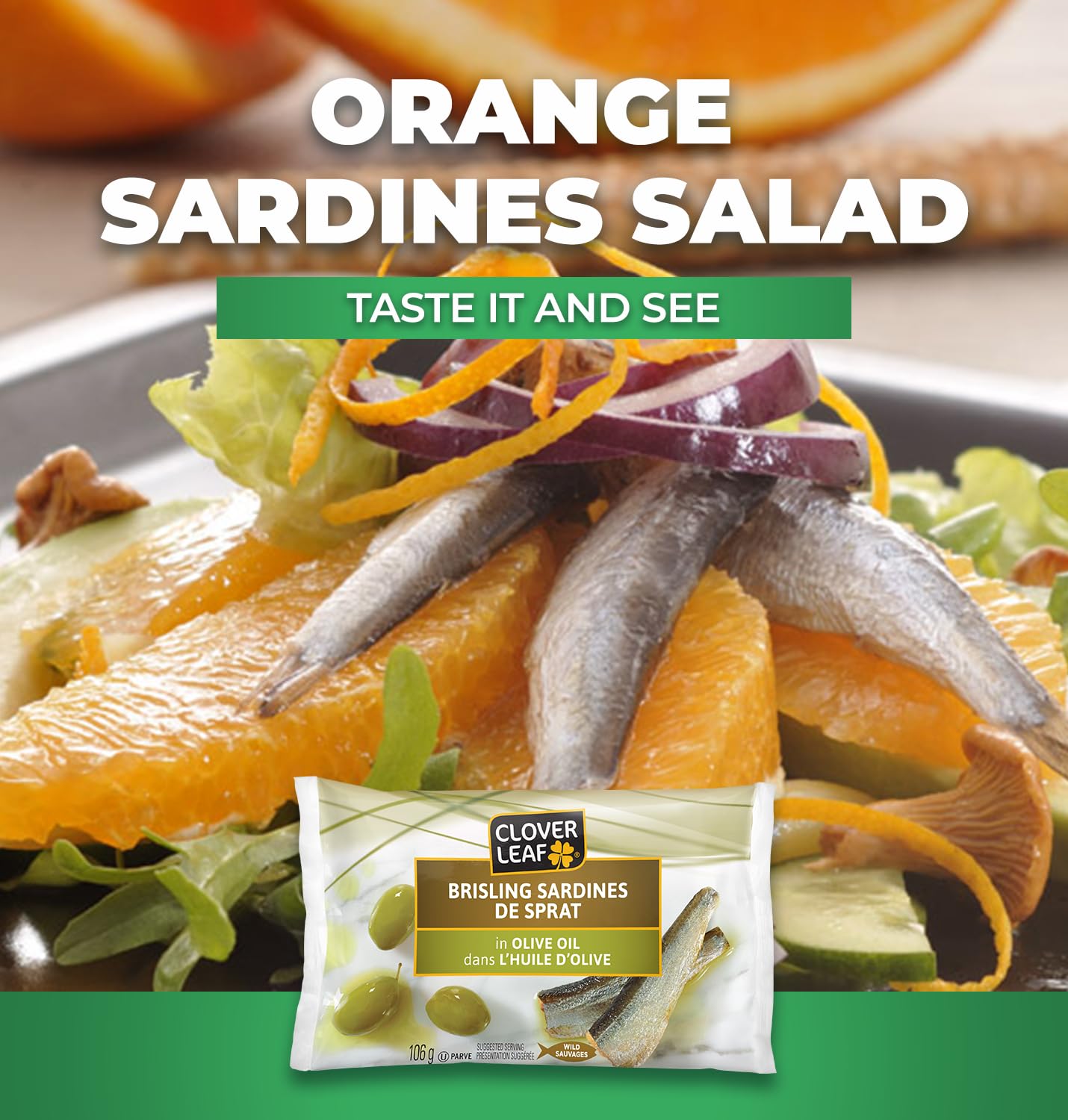 Clover Leaf Brisling Sardines in Olive Oil - 106g, 12 Count - Canned Fish - High in Protein, 16g Per 80g Serving Drained - Source of Omega-3, Iron, Vitamin D, Calcium - 4