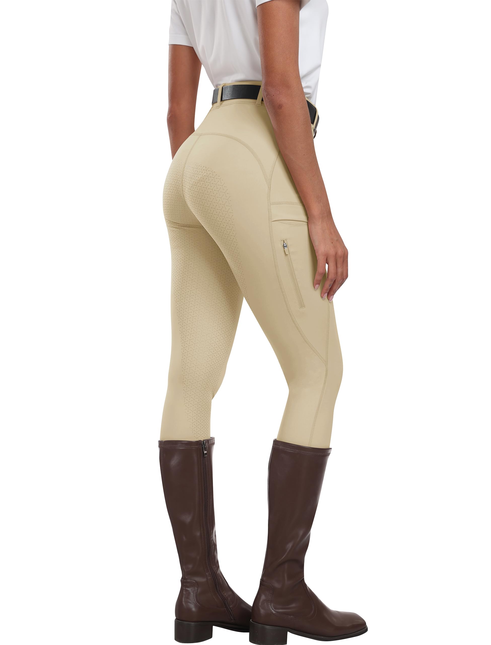 MoFiz Pantalones Hipica Mujer Pantalones Ecuestres Silicon Full Seat Mallas Equitacion Pantalones para Verano — view 2