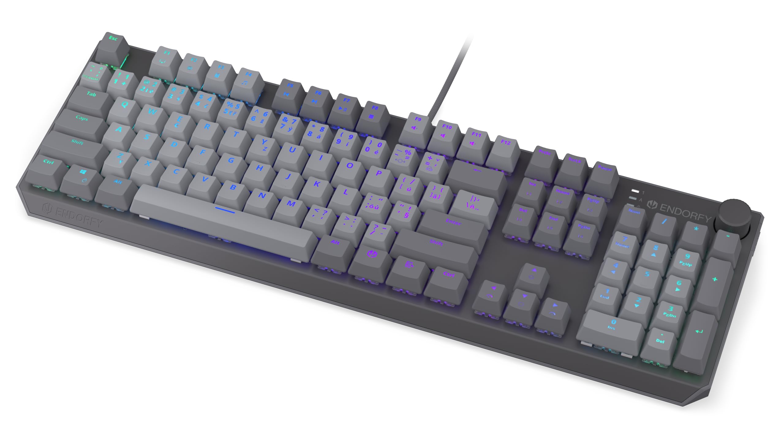 ENDORFY Thock V2 CZ, Red switches by Gateron, hot swap, controllo volume, funzione mute, software, top in alluminio, macro programmabili