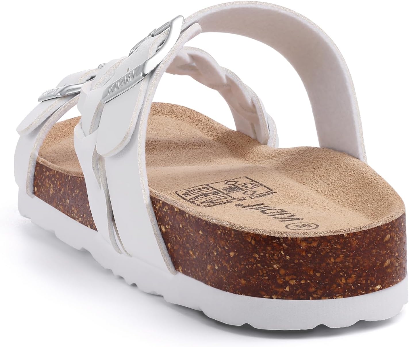 KIDMI Women's Cork Footbed Sandals with Arch Support Comfortable Slip-On Slide Sandals With Adjustable Buckle for Summer - Image 5