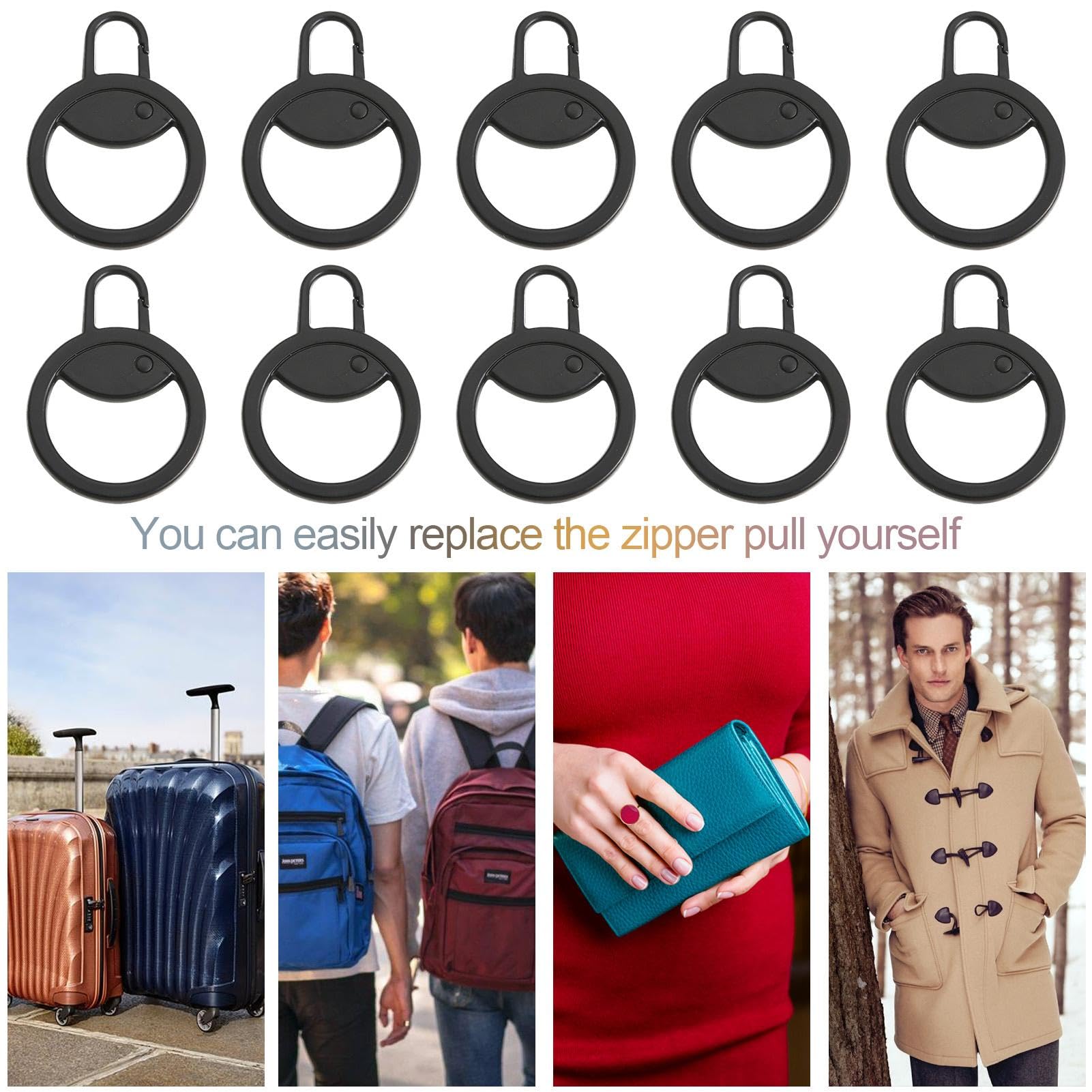 10 tasche con cerniera per riporre contanti, tasche per